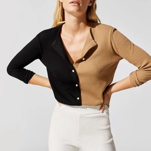 Donni Duo Thermal Cardi Black Camel